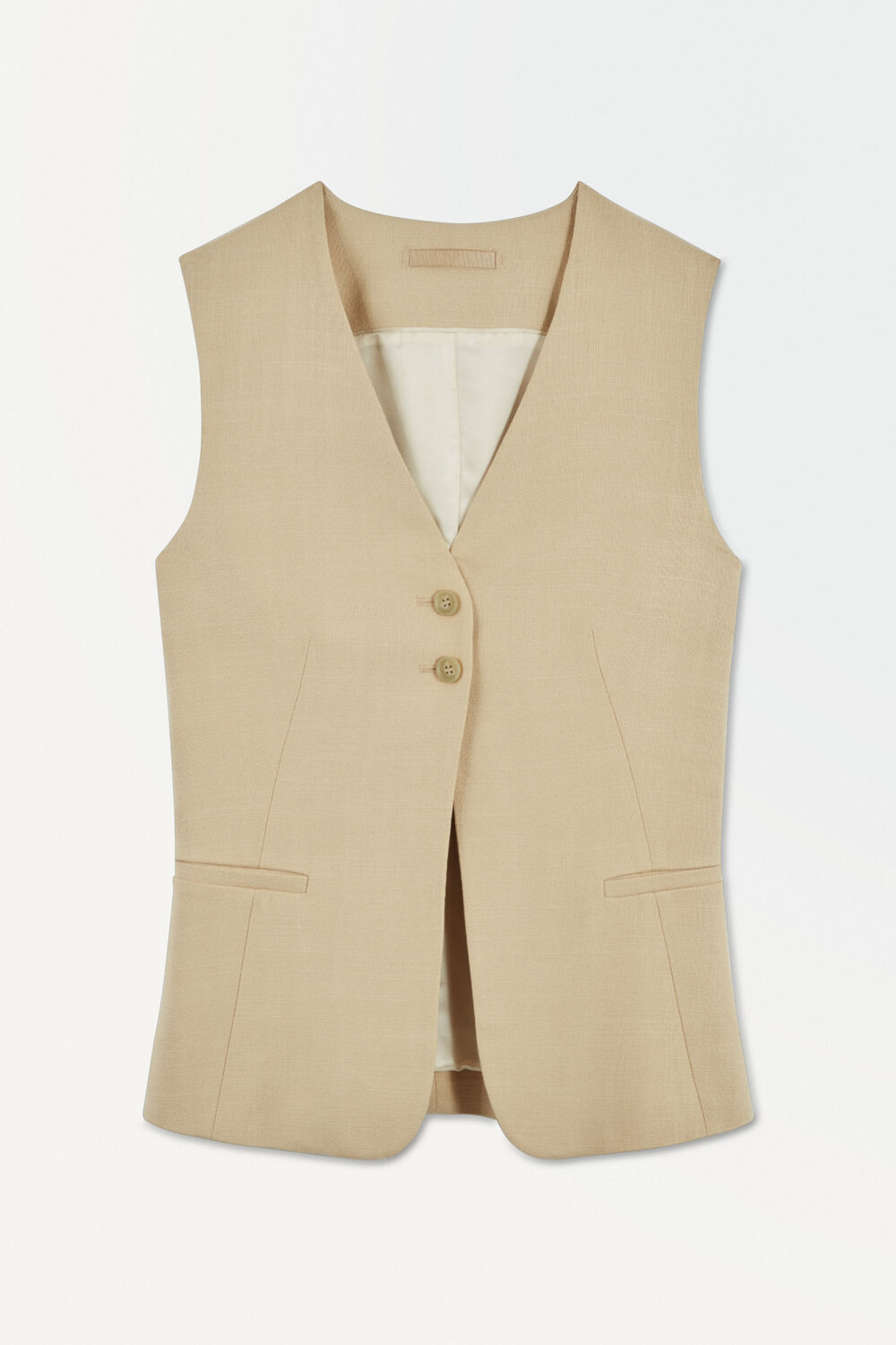 

Жилет Cos Atelier The Longline, бежевый