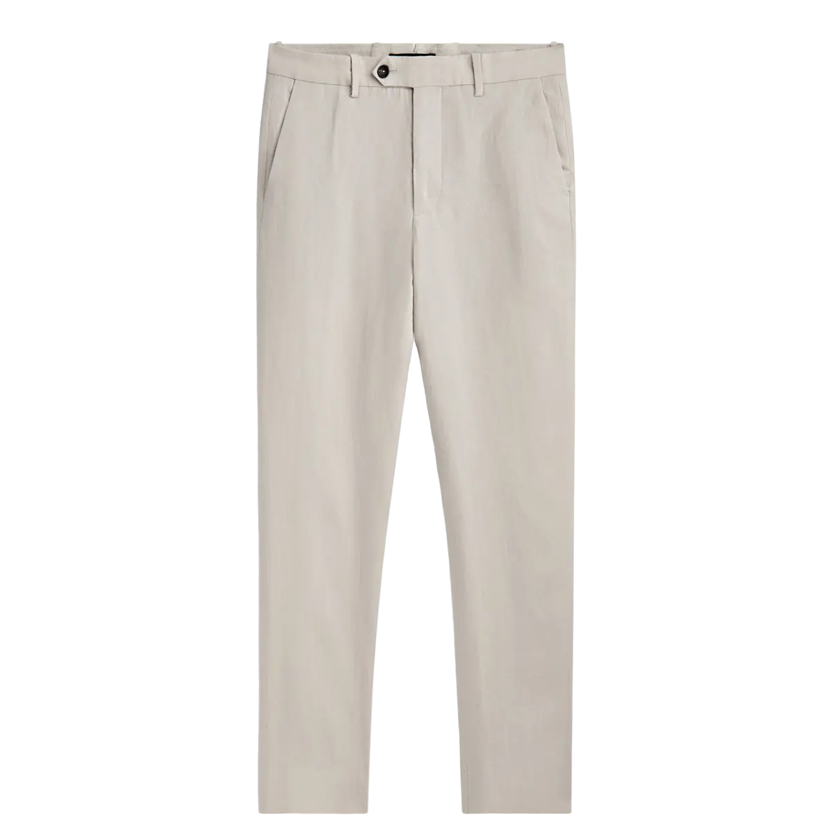 

Брюки Massimo Dutti Studio Linen Straight Fit, светло-бежевый