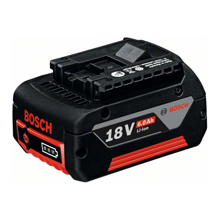 

Вставной аккумулятор Bosch 18 В для тяжелых условий эксплуатации (HD), 6,0 А·ч Li-Ion GBA