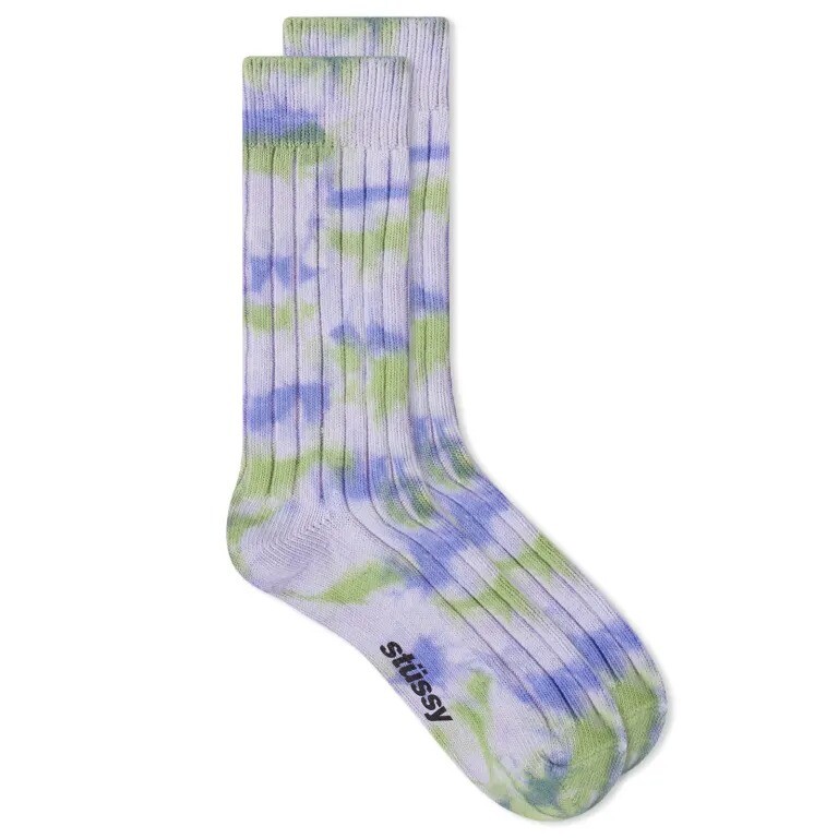 

Носки Stussy Multi Dyed Rib, сиреневый, зеленый