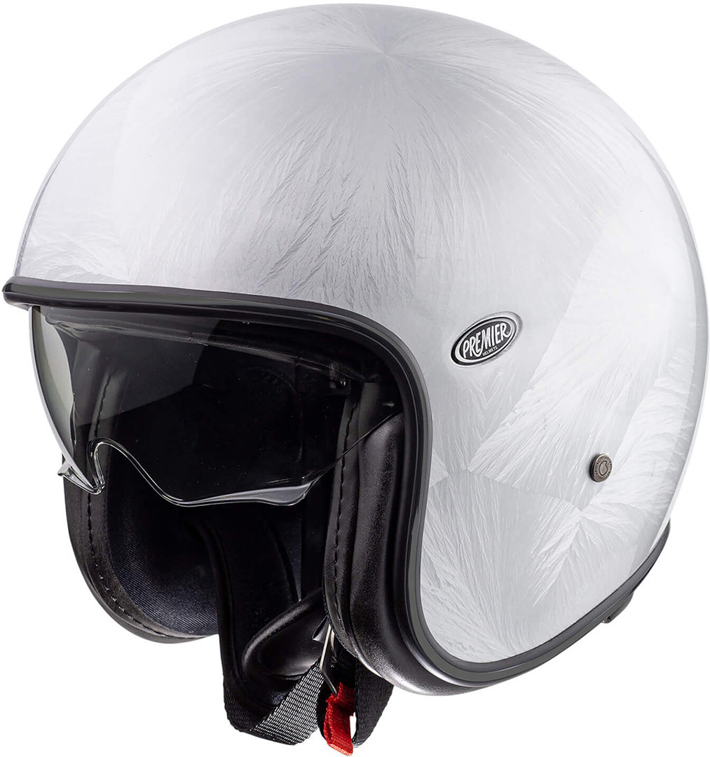 Шлем мотоциклетный Premier Vintage DR Jet Helmet, серебристый