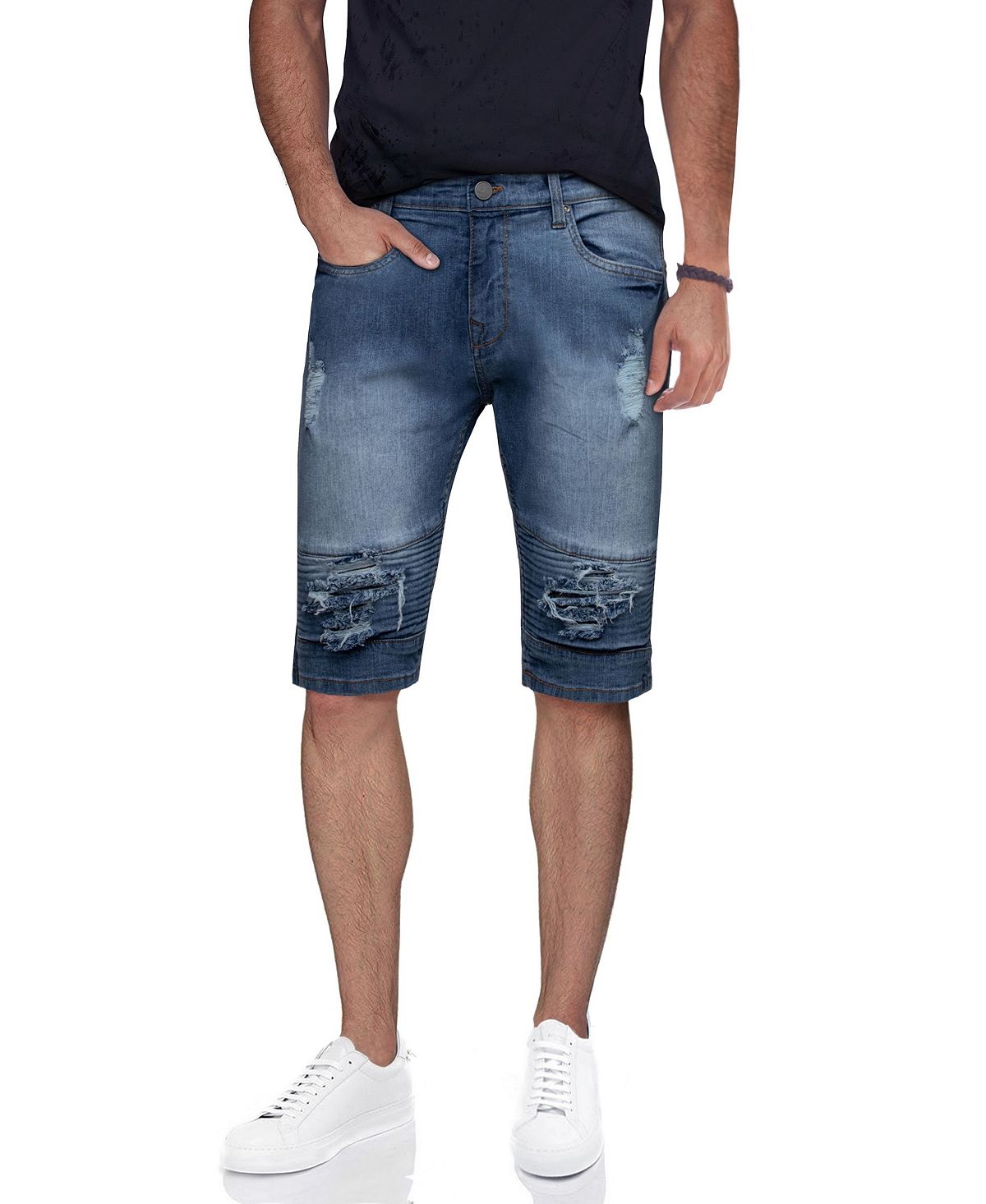 Мужские рваные байкерские джинсовые шорты X-Ray, светло-синий – заказать по выгодной цене из-за рубежа в «CDEK.Shopping»