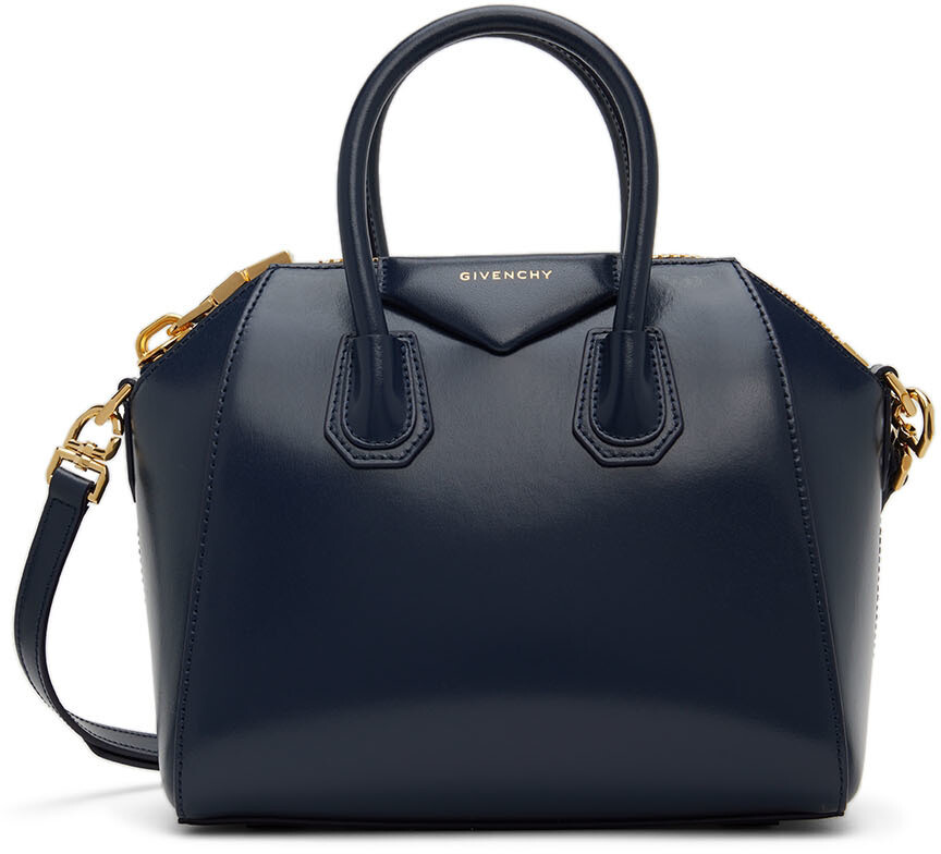 

Темно-синяя мини-сумка Antigona с верхней ручкой Givenchy