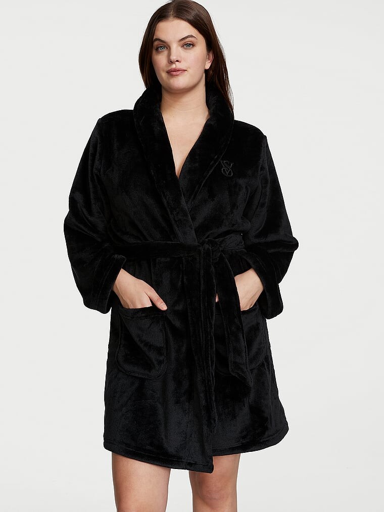 

Халат Victoria's Secret Short Cozy Robe, черный