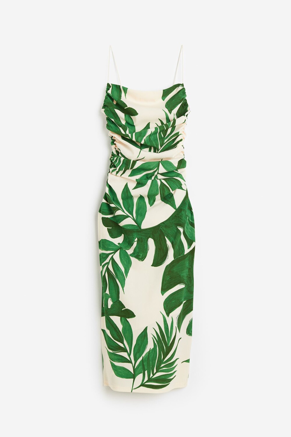 

Платье H&M Draped Bodycon, светло-бежевый/зеленый