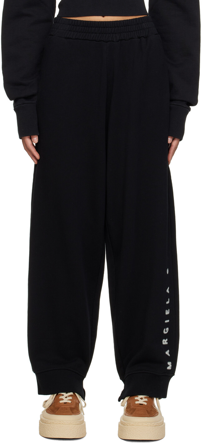 

Черные свободные брюки для отдыха MM6 Maison Margiela, Черный