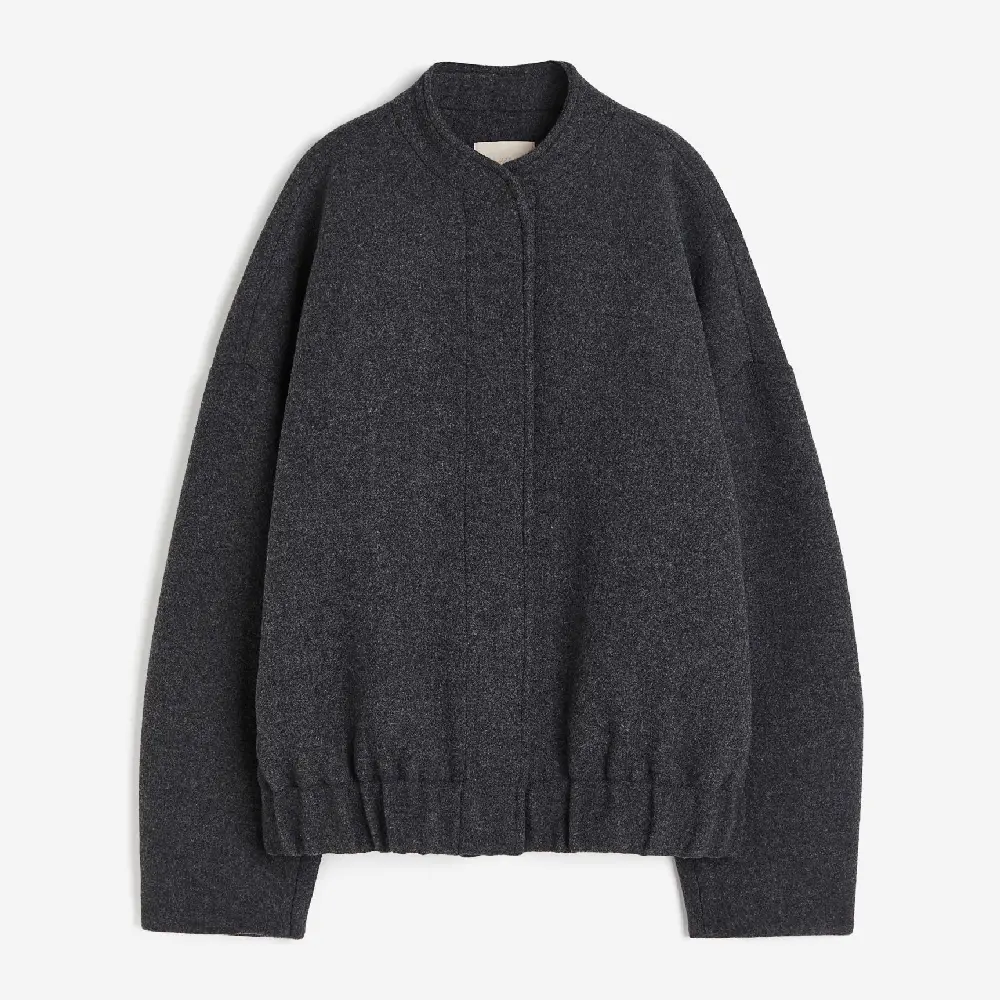 

Пальто H&M Oversize With Wool, темно-серый