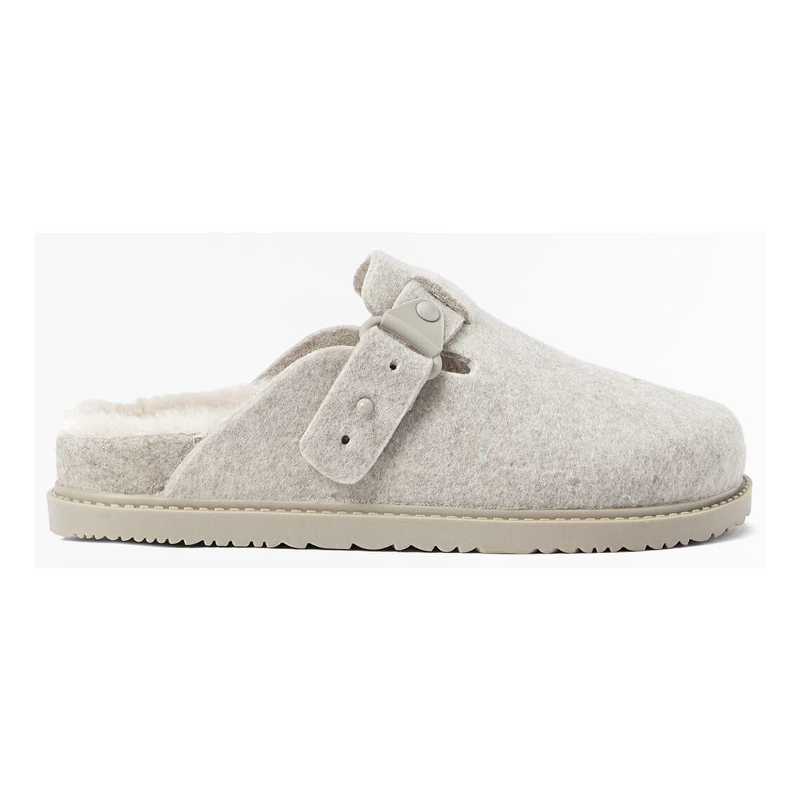 

Тапочки Oysho Faux-fur Felt, светло-бежевый