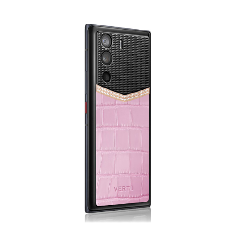 Смартфон Vertu Metavertu Alligator V Rose Gold & Diamond, 18Гб/1Тб, 2  Nano-SIM, черный/розовый/розовое золото