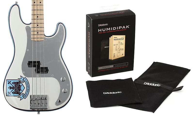 

Бас-гитара Fender Steve Harris Precision Bass — олимпийский белый комплект с D'Addario Humidipak с автоматической системой контроля влажности Fender + D'Addario 0141032305=1 PW-HPK-01=1