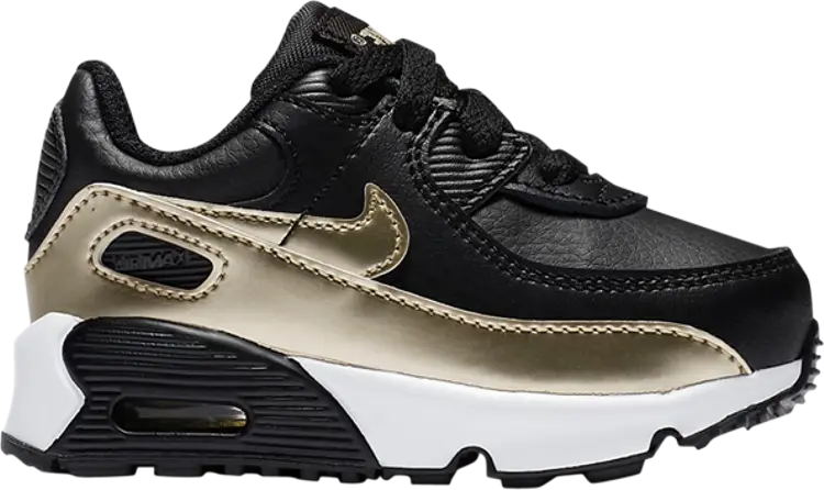 

Кроссовки Nike Air Max 90 TD 'Black Metallic Gold Star', черный