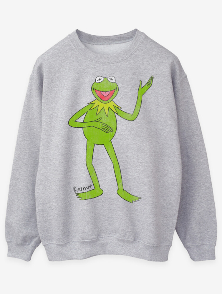 

NW2 Muppets Kermit Классическая серая толстовка для взрослых с принтом George., серый