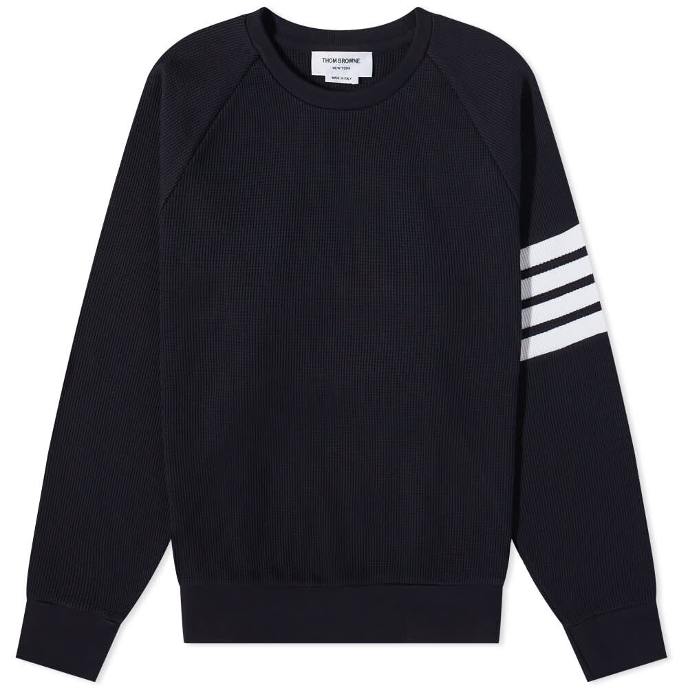 

Джемпер Thom Browne 4 Bar Raglan Sleeve Waffle Crew Sweat, Черный