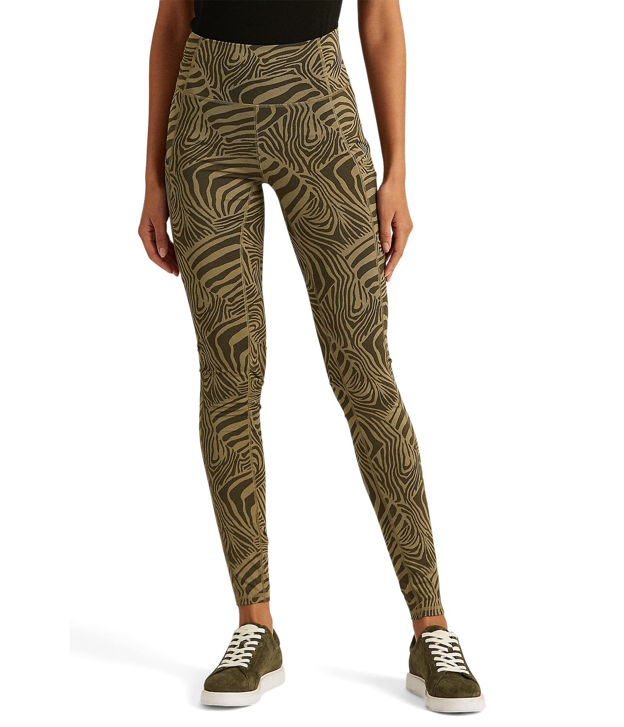 

Леггинсы LAUREN Ralph Lauren, Zebra-Print Stretch Jersey Leggings