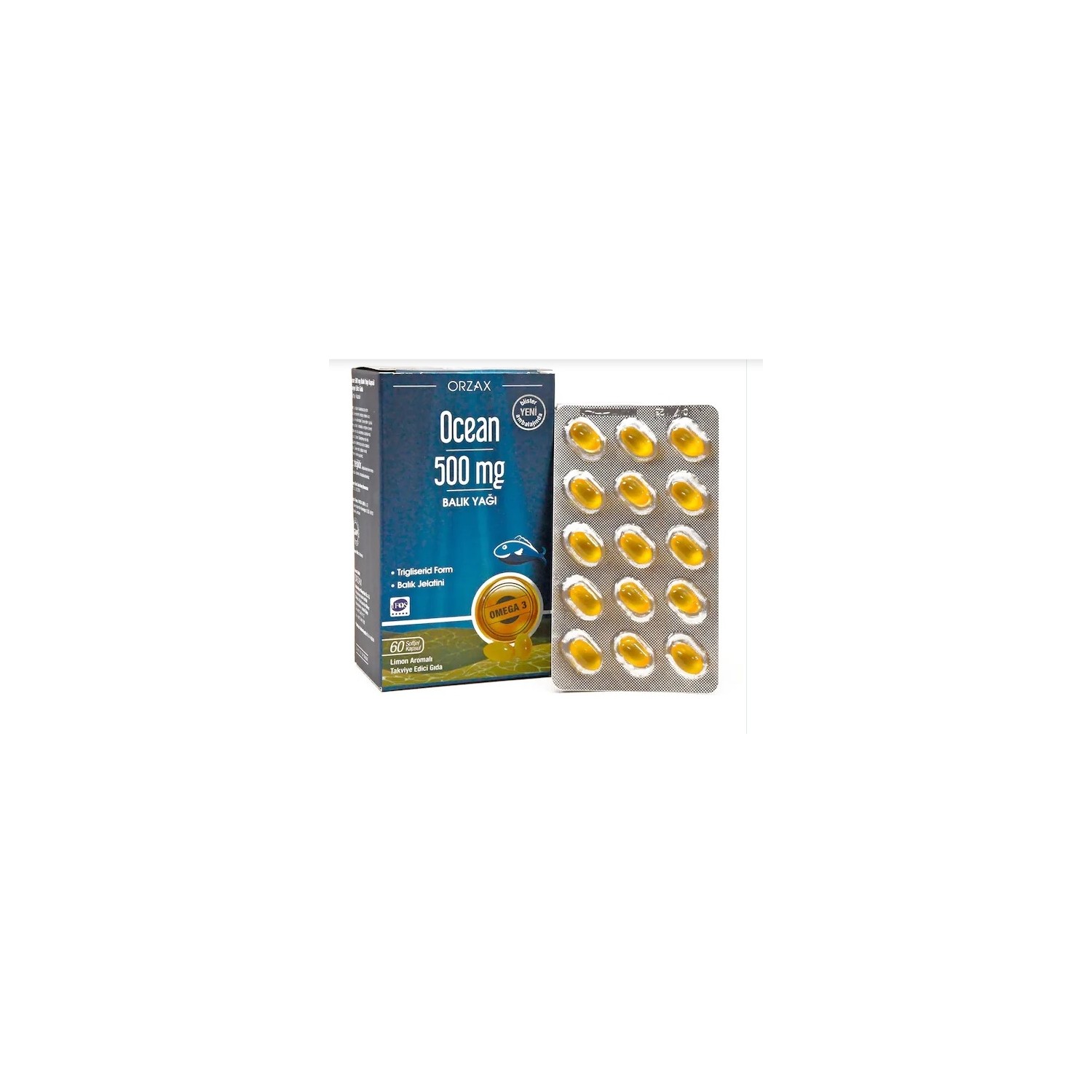 Омега-3 Orzax Ocean 500 мг, 60 капсул