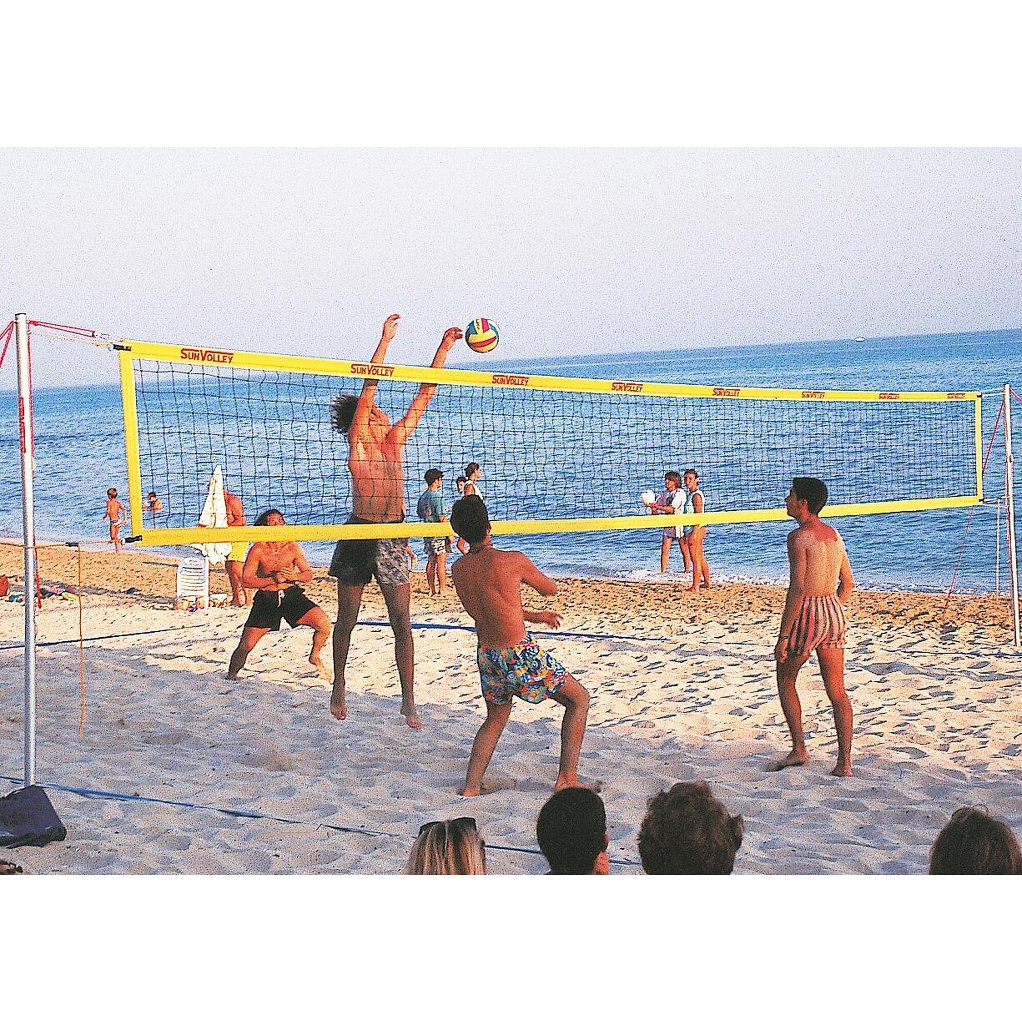 Стандартная сетка для пляжного волейбола SunVolley, 9,5 м, красочный уличная сетка для волейбола портативная сменная спортивная сетка для волейбола с усиленными боковыми лентами профессиональная сетка для