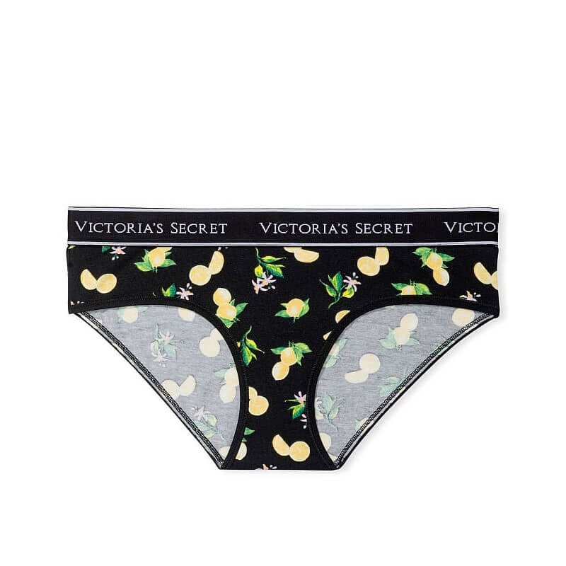 

Трусики-хипхаггеры Victoria's Secret Logo Cotton, черный/мультиколор