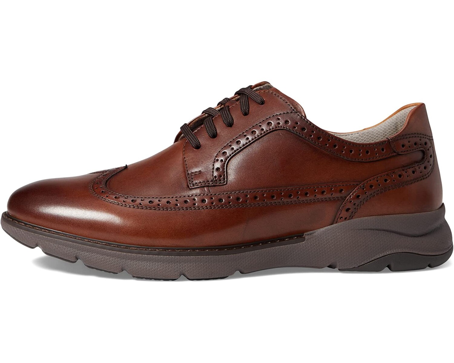 

Оксфорды Frenzi Wing Tip Oxford Florsheim, коньяк гладкий
