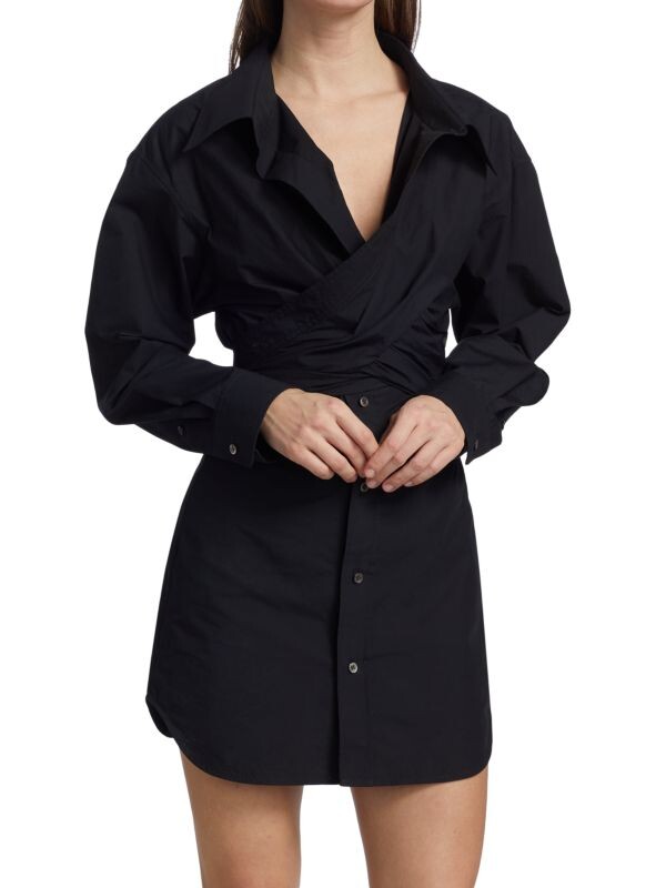

Платье-рубашка с перекрестным передом alexanderwang.t Black