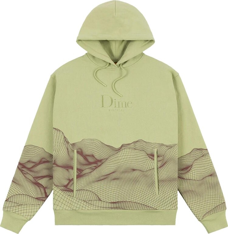 

Худи Dime Landscape Hoodie 'Tea', зеленый
