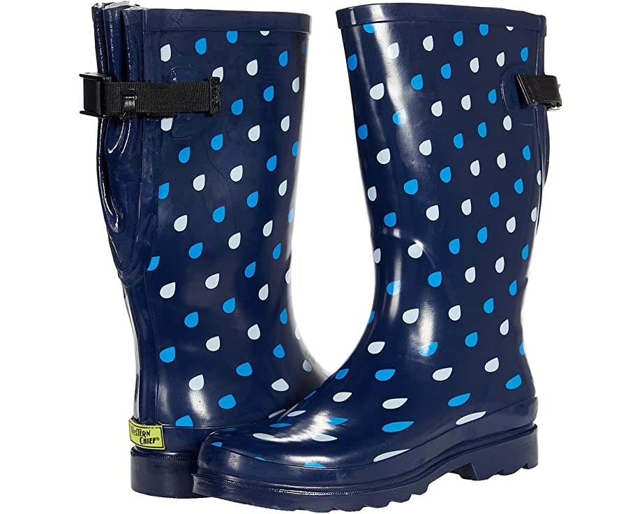 

Ботинки Waterproof Printed Wide Calf Rain Boot Western Chief, дождевая точка