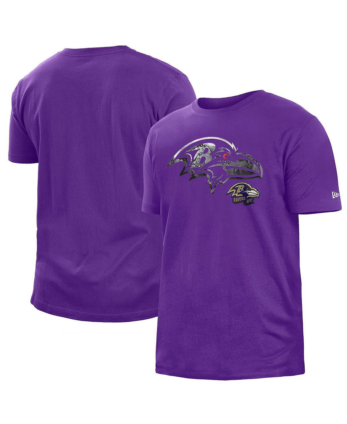 Мужская фиолетовая футболка baltimore ravens 2022 sideline ink dye New Era, фиолетовый