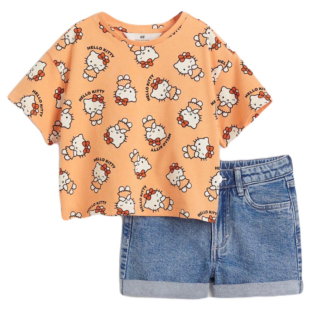 

Комплект одежды H&M Printed Denim Hello Kitty, 2 предмета, синий