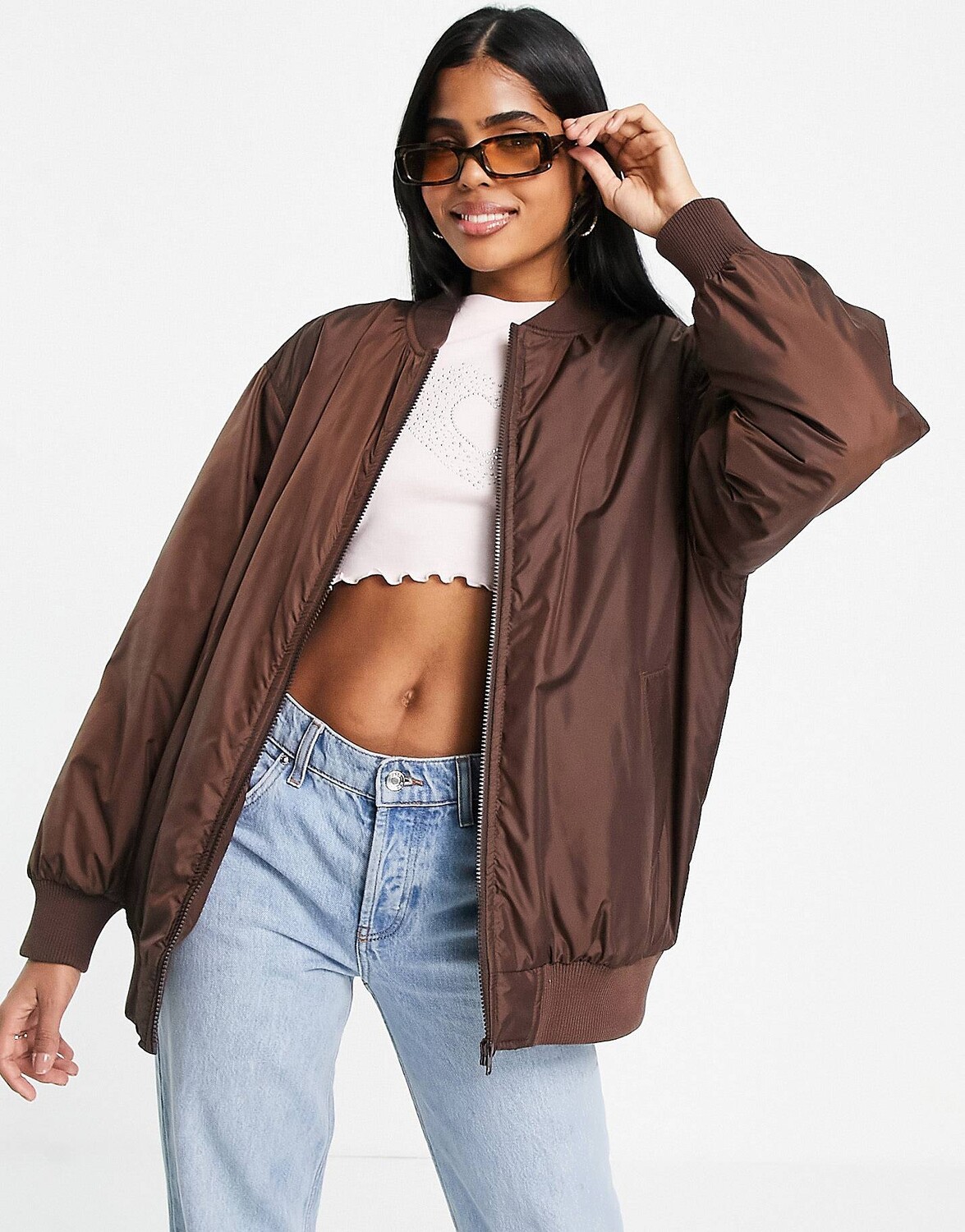 

Коричневый бомбер ASOS DESIGN