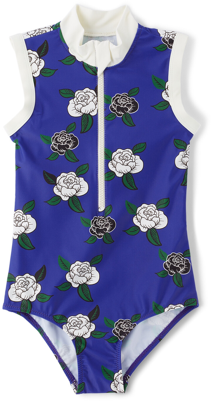 

Детский цельный купальник Blue Rose Zip с застежкой-молнией Mini Rodini