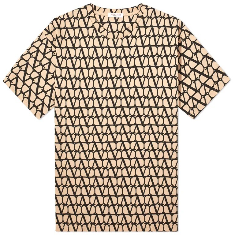 

Футболка Valentino Icon Oversized Tee, бежевый