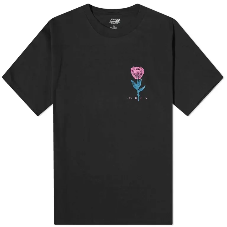 

Футболка Obey Barbwire Flower, черный