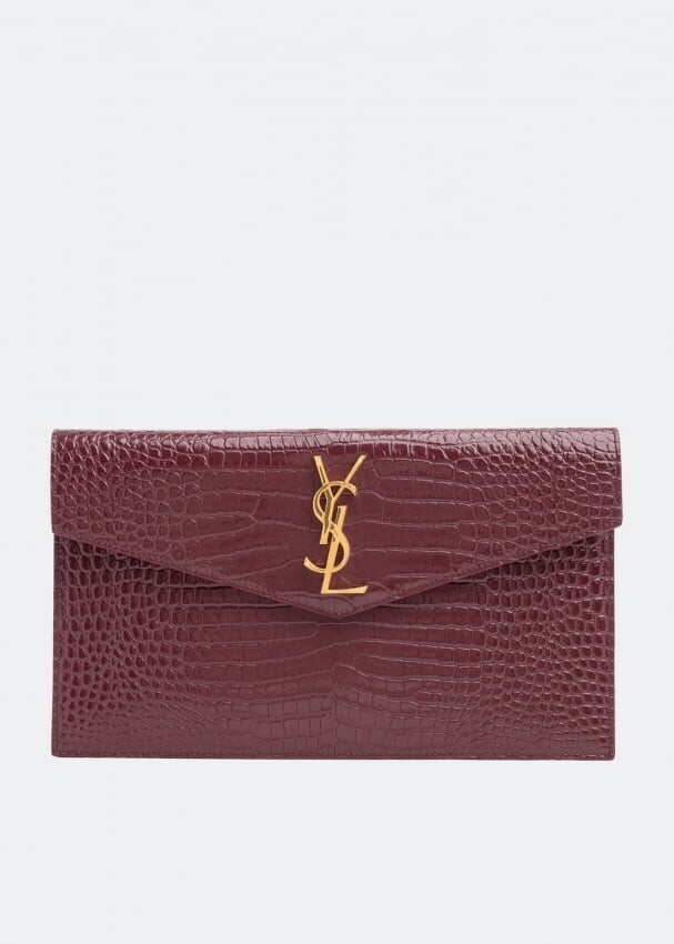 

Клатч SAINT LAURENT Uptown pouch, бордовый