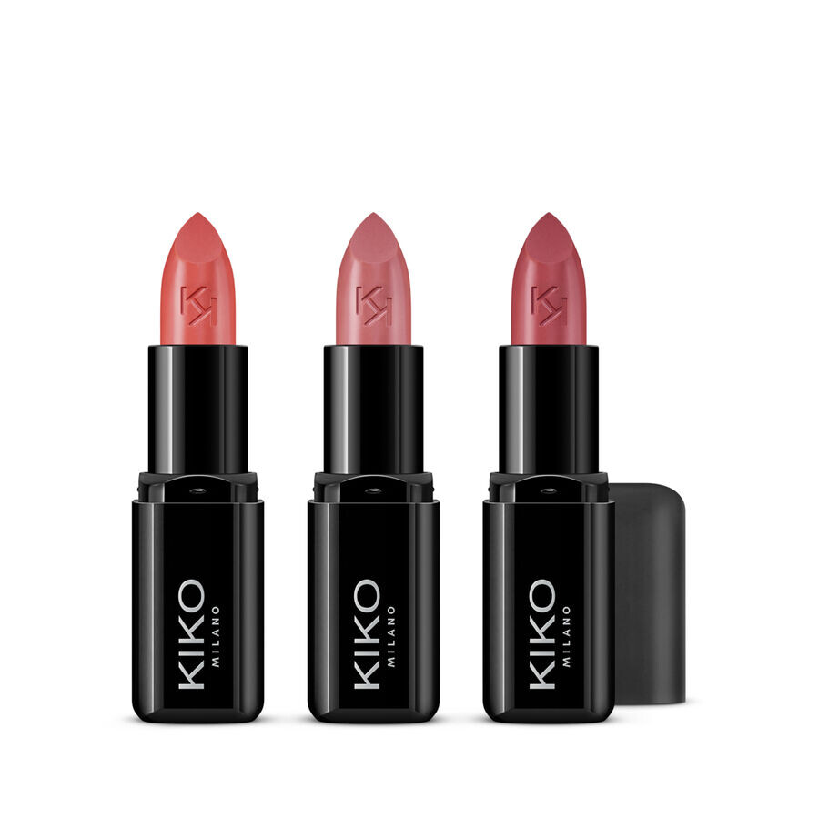

Kiko Milano Smart Fusion набор: питательная помада для губ 405 Vintage Rose, 3 г + 407 Rosewood, 3 г + 442 Universal Nude, 3 г
