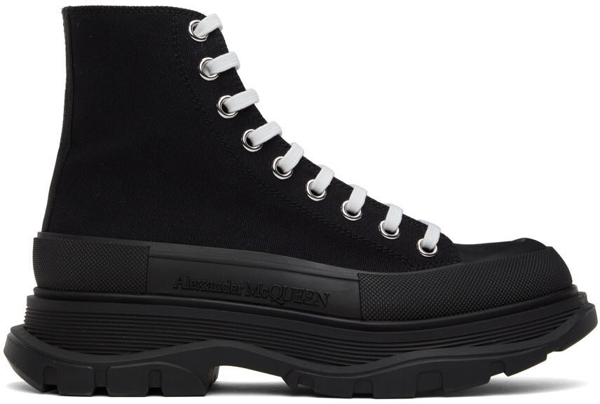 

Черные кроссовки с высоким протектором Slick Alexander McQueen