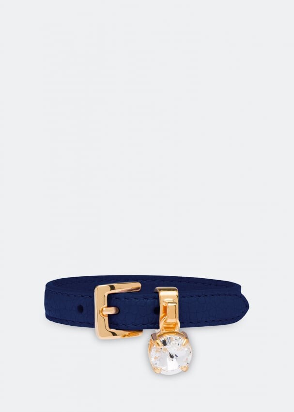 

Браслет MIU MIU Madras leather bracelet, синий