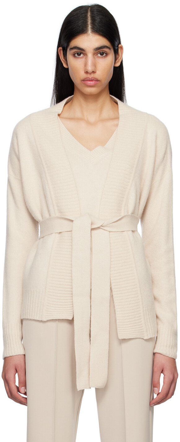

Бежевый кардиган с поясом Max Mara Leisure