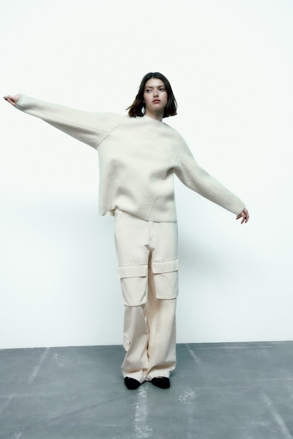 

Толстовка оверсайз из букле ZARA, средний-экру