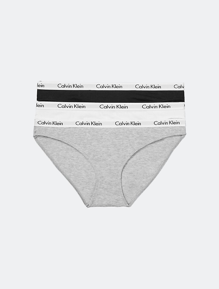 

Комплект из 3 хлопковых бикини с логотипом Carousel Calvin Klein, белый