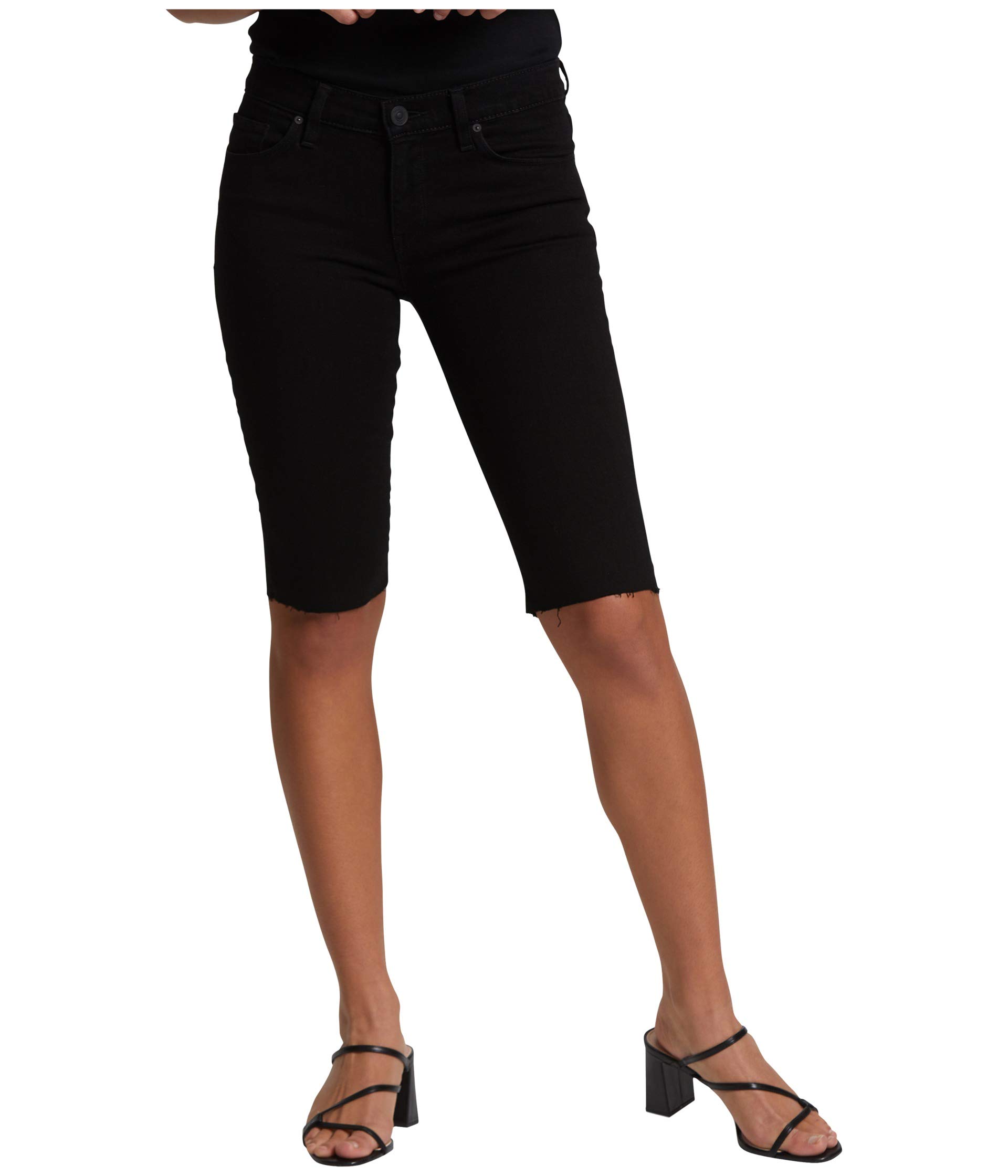 цена Шорты Hudson Jeans, Amelia Cutoffs Knee Shorts in Black