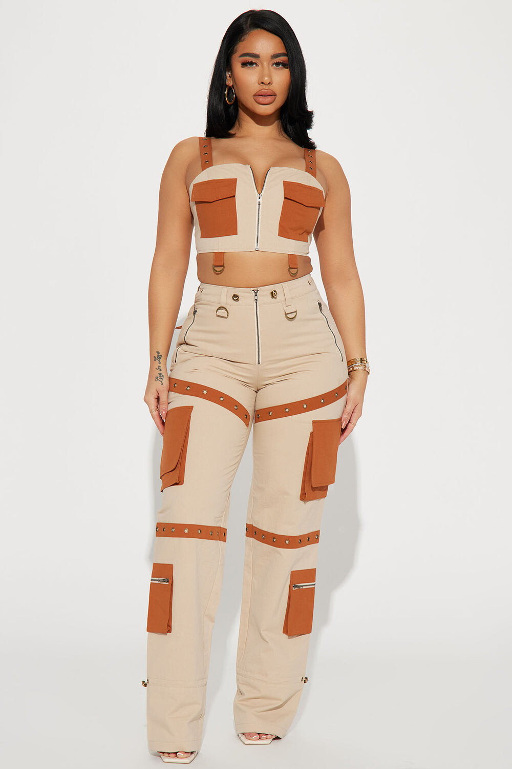 

Брюки Fashion Nova 22GWF8401, хаки