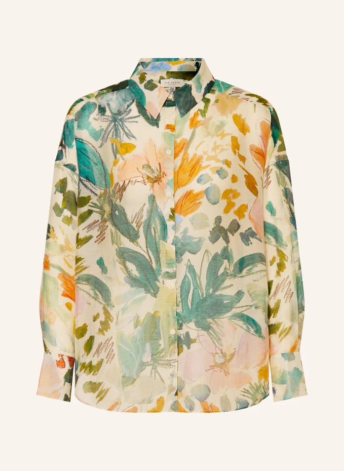 

Блузка-рубашка оверсайз piccola Ted Baker, зеленый