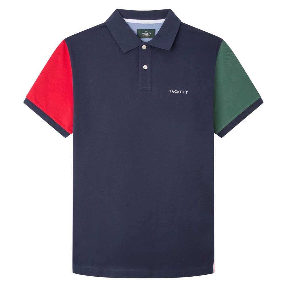 

Поло с коротким рукавом Hackett Heritage Multi Nbrs, синий