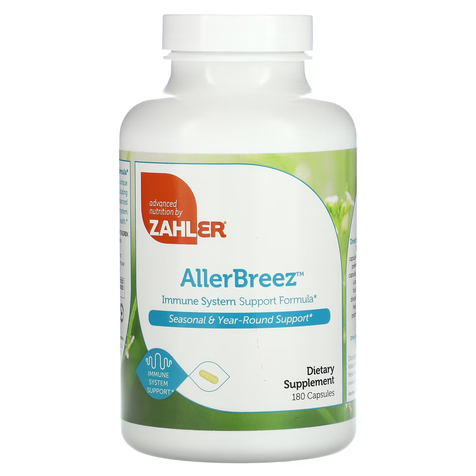 Пищевая добавка Zahler AllergBreeze формула поддержки иммунной системы, 180 капсул пищевая добавка zahler 120 80 формула поддержки сердечно сосудистой системы 60 капсул