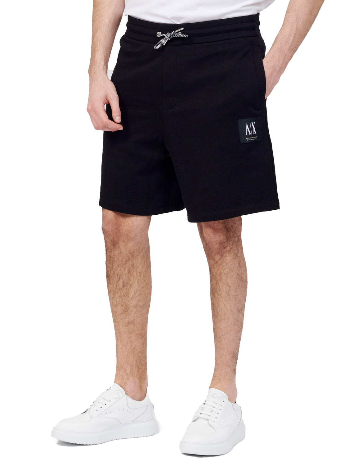 

ARMANI Exchange Шорты из хлопкового флиса, черный