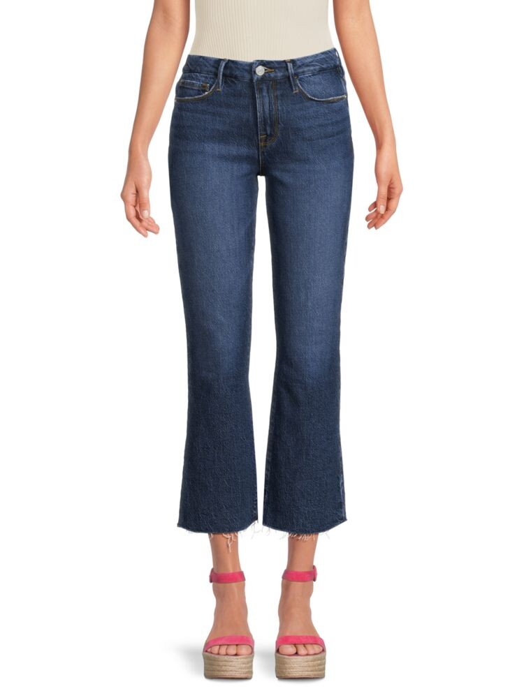 

Укороченные джинсы Bootcut со средней посадкой Frame, цвет Hallam