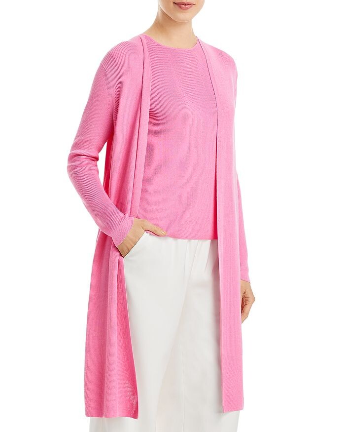 

Открытый кардиган Duster в рубчик Lafayette 148 New York