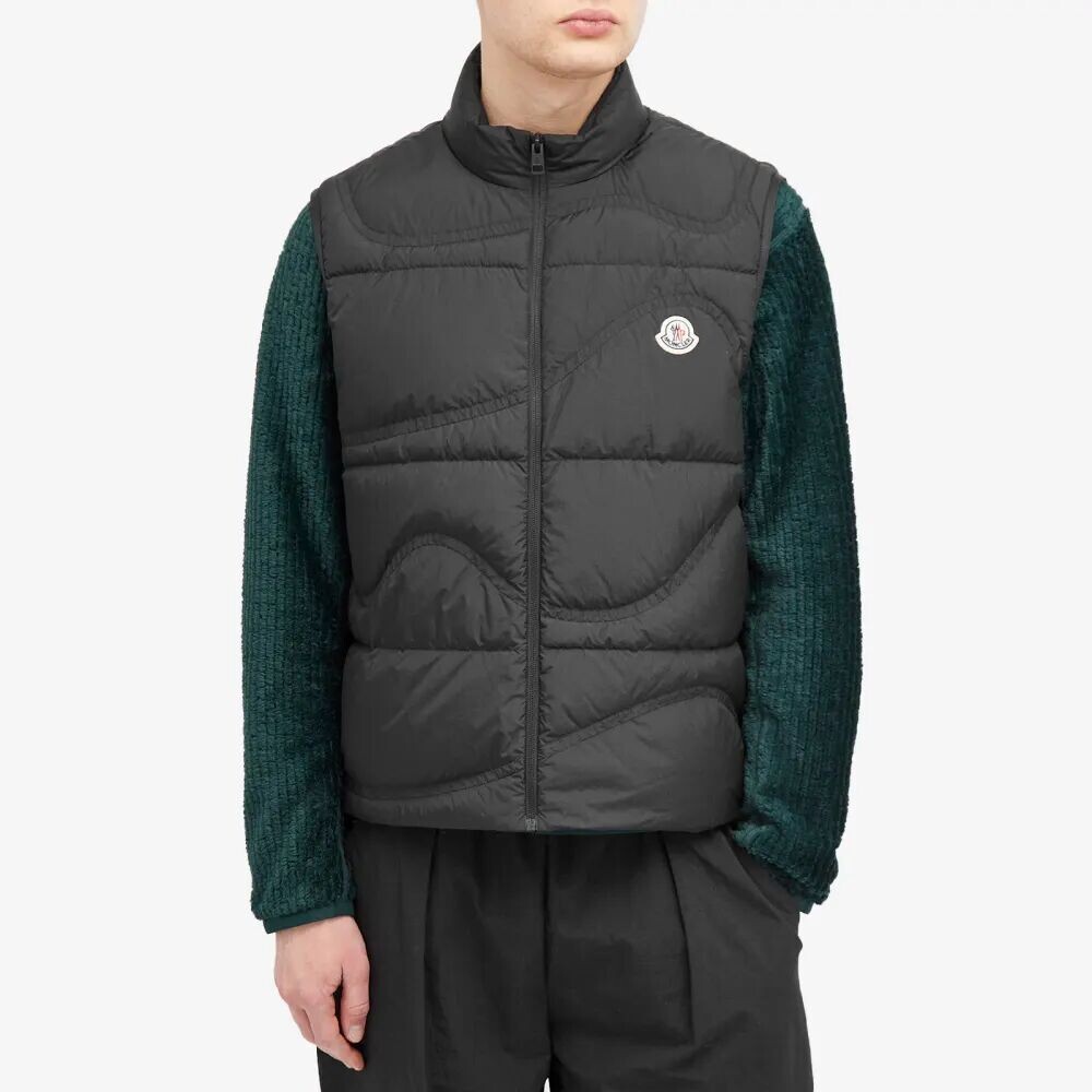 

Moncler Beidaihe Сверхлегкий прозрачный нейлоновый жилет, черный