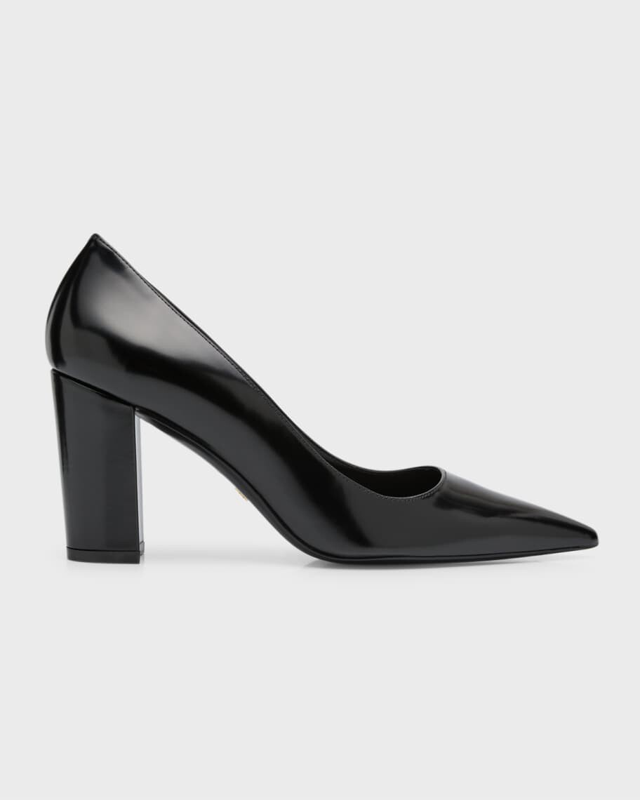 

Кожаные туфли-лодочки Stuart на блочном каблуке Stuart Weitzman