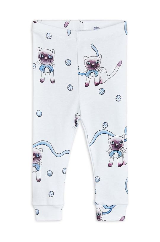 Хлопковые брюки для новорожденных Mini Rodini, белый mini rodini джинсовые брюки