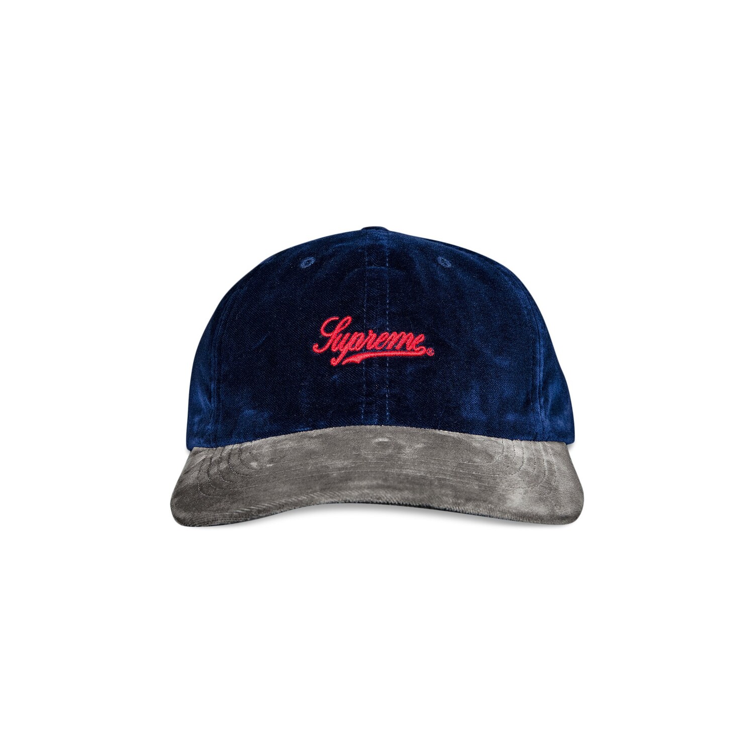 

Двухцветный бархатный 6-панель Supreme, темно-синий